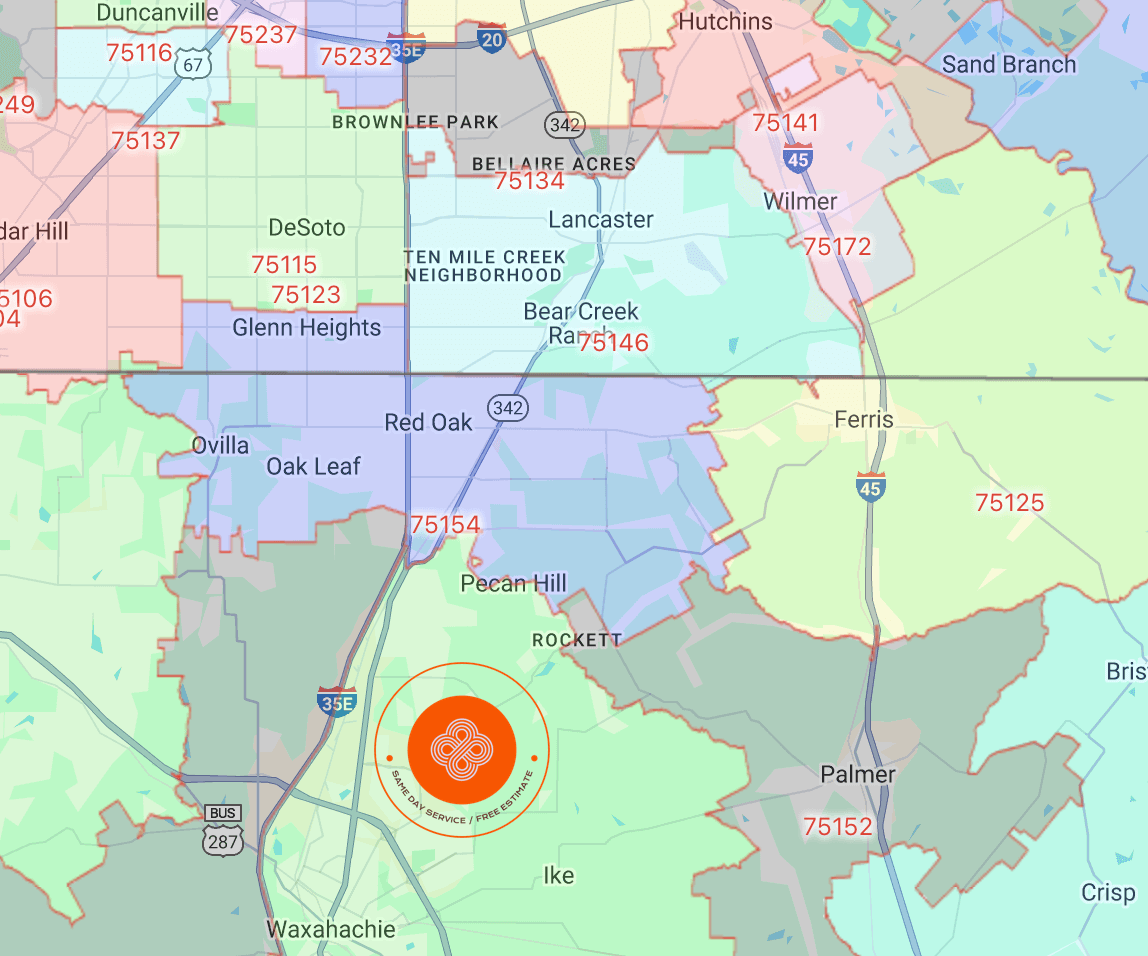 red-oak-texas-map
